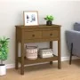 Mesa consola de madera maciza de pino marrón miel 75x35x75 cm de , Mesas auxiliares - Ref: Foro24-814622, Precio: 137,29 €, D...