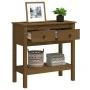 Mesa consola de madera maciza de pino marrón miel 75x35x75 cm de , Mesas auxiliares - Ref: Foro24-814622, Precio: 137,29 €, D...