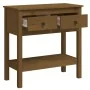 Mesa consola de madera maciza de pino marrón miel 75x35x75 cm de , Mesas auxiliares - Ref: Foro24-814622, Precio: 137,29 €, D...