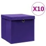 Cajas de almacenaje con tapas 10 uds morado 28x28x28 cm de , Cestas para almacenaje - Ref: Foro24-325214, Precio: 60,10 €, De...