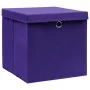 Cajas de almacenaje con tapas 10 uds morado 28x28x28 cm de , Cestas para almacenaje - Ref: Foro24-325214, Precio: 60,10 €, De...
