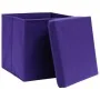 Cajas de almacenaje con tapas 10 uds morado 28x28x28 cm de , Cestas para almacenaje - Ref: Foro24-325214, Precio: 60,10 €, De...