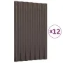 Paneles de tejado 12 unidades acero recubierto marrón 60x36 cm de , Tejas y baldosas para techo - Ref: Foro24-319125, Precio:...