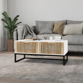 Mesa de centro hierro y madera contrachapada blanco 80x40x35 cm von , Couchtisch - Ref: Foro24-352100, Preis: 114,48 €, Rabat...