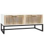 Mesa de centro hierro y madera contrachapada blanco 80x40x35 cm de , Mesas de centro - Ref: Foro24-352100, Precio: 114,48 €, ...
