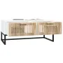 Mesa de centro hierro y madera contrachapada blanco 80x40x35 cm de , Mesas de centro - Ref: Foro24-352100, Precio: 114,48 €, ...