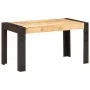 Mesa de comedor madera maciza de mango en bruto 140x70x76 cm de , Mesas de cocina y de comedor - Ref: Foro24-289654, Precio: ...