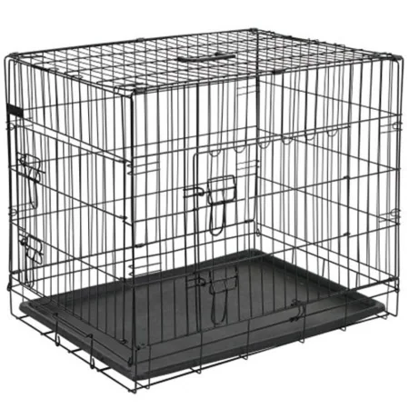 @Pet Transportín para perros metal negro 63x44x50,5 cm 15001 by , Pet carriers and boxes - Ref: Foro24-413718, Price: 46,31 €...