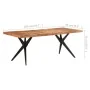Mesa de comedor madera maciza de acacia 200x90x76 cm de , Mesas de cocina y de comedor - Ref: Foro24-323571, Precio: 389,80 €...