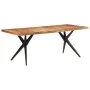 Mesa de comedor madera maciza de acacia 200x90x76 cm de , Mesas de cocina y de comedor - Ref: Foro24-323571, Precio: 389,80 €...