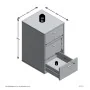 FMD Mesita de noche con 3 cajones blanco brillante de , Mesitas de noche - Ref: Foro24-429455, Precio: 179,99 €, Descuento: %