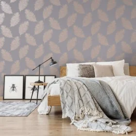 DUTCH WALLCOVERINGS Papel pintado Fawning Feather gris y oro rosa de , Papel pintado - Ref: Foro24-437412, Precio: 25,16 €, D...