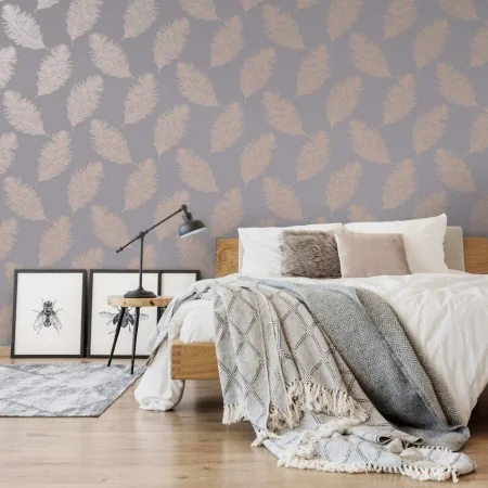 DUTCH WALLCOVERINGS Papel pintado Fawning Feather gris y oro rosa de , Papel pintado - Ref: Foro24-437412, Precio: 25,16 €, D...