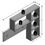 FMD Perchero de pared 4 compartimentos abiertos gris marrón oscuro de , Percheros para sombreros y abrigos - Ref: Foro24-4338...