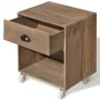 Mesita de noche marrón madera maciza de , Mesitas de noche - Ref: Foro24-243161, Precio: 71,41 €, Descuento: %
