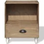 Mesita de noche marrón madera maciza de , Mesitas de noche - Ref: Foro24-243161, Precio: 71,41 €, Descuento: %