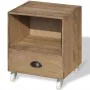 Mesita de noche marrón madera maciza de , Mesitas de noche - Ref: Foro24-243161, Precio: 71,41 €, Descuento: %