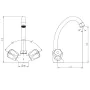 SCHÜTTE Grifo mezclador bimando para lavabo SAVINO cromado de , Grifos - Ref: Foro24-438684, Precio: 39,16 €, Descuento: %