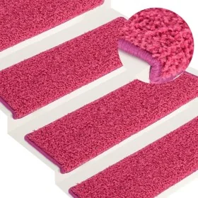 Alfombras de peldaños de escalera 15 uds rosa 65x21x4 cm de , Alfombrillas para escalones - Ref: Foro24-326203, Precio: 70,13...