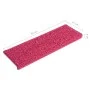 Alfombras de peldaños de escalera 15 uds rosa 65x21x4 cm de , Alfombrillas para escalones - Ref: Foro24-326203, Precio: 70,13...