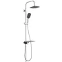 SCHÜTTE Set de ducha fija con bandeja lateral AQUASTAR cromo-antracita de , Cabezales de ducha - Ref: Foro24-435029, Precio: ...