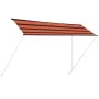 Toldo retráctil naranja y marrón 400x150 cm de , Toldos - Ref: Foro24-145899, Precio: 70,80 €, Descuento: %