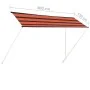 Toldo retráctil naranja y marrón 400x150 cm de , Toldos - Ref: Foro24-145899, Precio: 70,80 €, Descuento: %