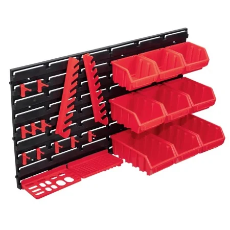 Kit de cajas de almacenaje 34 pzas paneles de pared rojo negro by , Tool cabinets - Ref: Foro24-150811, Price: 28,27 €, Disco...