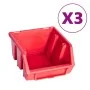 Kit de cajas de almacenaje 34 pzas paneles de pared rojo negro by , Tool cabinets - Ref: Foro24-150811, Price: 28,27 €, Disco...