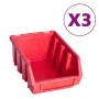 Kit de cajas de almacenaje 34 pzas paneles de pared rojo negro by , Tool cabinets - Ref: Foro24-150811, Price: 28,27 €, Disco...