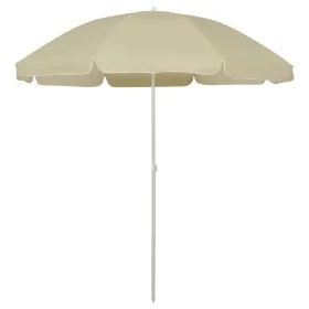 Sombrilla de playa amarillo arena 240 cm de , Sombrillas - Ref: Foro24-314703, Precio: 28,82 €, Descuento: %