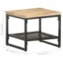 Mesa auxiliar de madera maciza de mango 40x40x35 cm de , Mesas auxiliares - Ref: Foro24-320241, Precio: 61,47 €, Descuento: %