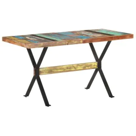 Mesa de comedor de madera maciza reciclada 140x70x76 cm by , Kitchen and dining tables - Ref: Foro24-321607, Price: 209,39 €,...