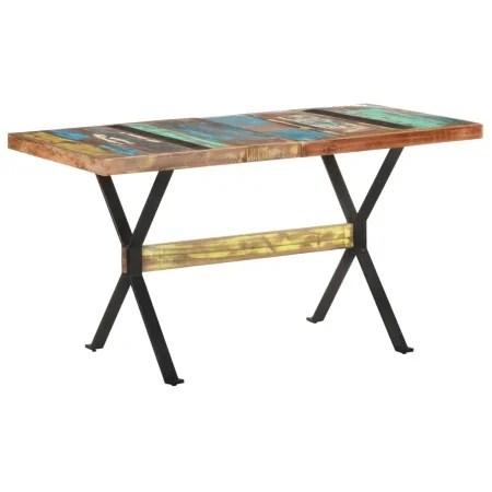 Mesa de comedor de madera maciza reciclada 140x70x76 cm by , Kitchen and dining tables - Ref: Foro24-321607, Price: 209,39 €,...