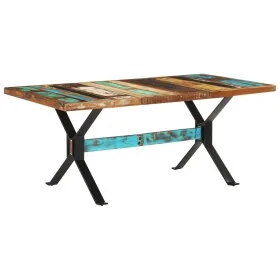 Mesa de comedor de madera maciza reciclada 180x90x76 cm de , Mesas de cocina y de comedor - Ref: Foro24-321611, Precio: 382,3...