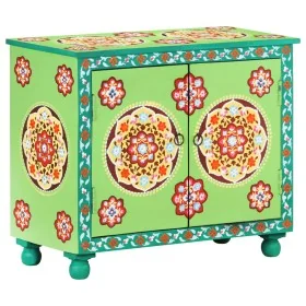 Aparador madera de mango pintado a mano multicolor 70x35x60 cm by , Sideboards - Ref: Foro24-321664, Price: 182,82 €, Discoun...