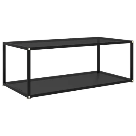 Mesa de centro vidrio templado negro 100x50x35 cm de , Mesas de centro - Ref: Foro24-322898, Precio: 73,83 €, Descuento: %
