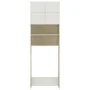 Armario para lavadora blanco y roble Sonoma 64x25,5x190 cm de , Accesorios para lavadoras y secadoras - Ref: Foro24-800032, P...