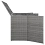 Cobertizo triple cubo basura ratán PE antracita 229x78x120 cm de , Soportes para contenedores de residuos - Ref: Foro24-46735...