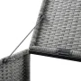 Cobertizo triple cubo basura ratán PE antracita 229x78x120 cm de , Soportes para contenedores de residuos - Ref: Foro24-46735...