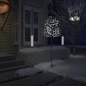 Árbol de Navidad 220 LEDs luz blanca fría flores de cerezo 220 cm de , Luces de Navidad - Ref: Foro24-51269, Precio: 52,05 €,...
