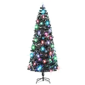 Árbol de Navidad con luces y soporte fibra óptica 240 cm de , Arboles de navidad - Ref: Foro24-284299, Precio: 154,23 €, Desc...