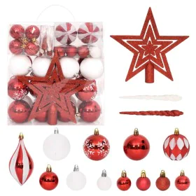 Juego de adornos de navidad de 64 piezas rojo y blanco de , Adornos festivos - Ref: Foro24-330089, Precio: 26,93 €, Descuento: %