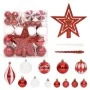 Juego de adornos de navidad de 64 piezas rojo y blanco de , Adornos festivos - Ref: Foro24-330089, Precio: 26,93 €, Descuento: %