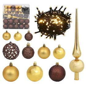 Set de bolas de Navidad 120 pzas con pico 300 LED dorado bronce de , Luces de Navidad - Ref: Foro24-330096, Precio: 52,93 €, ...