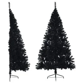 Medio árbol de Navidad artificial con soporte PVC negro 210 cm de , Arboles de navidad - Ref: Foro24-344678, Precio: 49,23 €,...