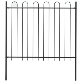 Valla de jardín con puntas de aro acero negro 1,8 m von , Zaunpaneele - Ref: Foro24-144932, Preis: 62,19 €, Rabatt: %