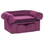 Sofá para perros con cajón felpa borgoña 75x50x38 cm de , Camas para perros - Ref: Foro24-171081, Precio: 110,01 €, Descuento: %