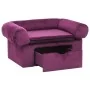Sofá para perros con cajón felpa borgoña 75x50x38 cm de , Camas para perros - Ref: Foro24-171081, Precio: 110,01 €, Descuento: %