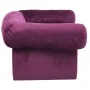 Sofá para perros con cajón felpa borgoña 75x50x38 cm de , Camas para perros - Ref: Foro24-171081, Precio: 110,01 €, Descuento: %